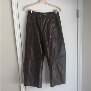 Pilcro Women’s Dark Brown Vegan Leather Pants